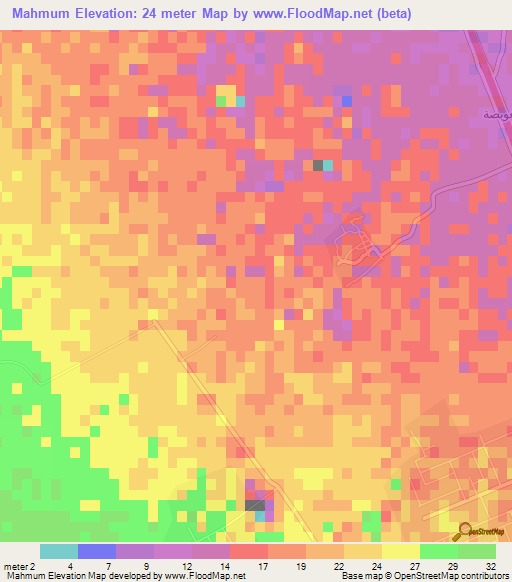 Mahmum,Oman Elevation Map