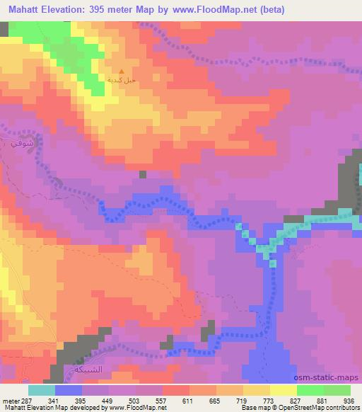 Mahatt,Oman Elevation Map