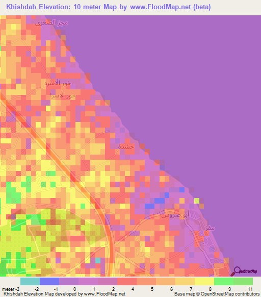 Khishdah,Oman Elevation Map