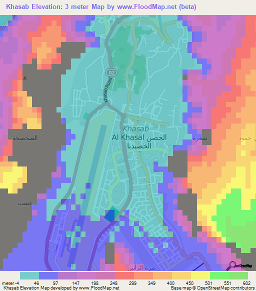 Khasab,Oman Elevation Map