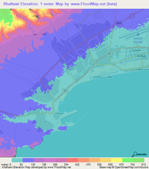 Khaftawt,Oman Elevation Map