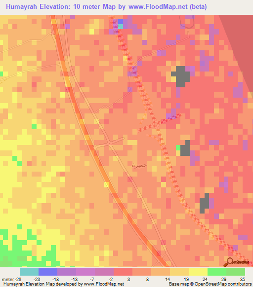 Humayrah,Oman Elevation Map