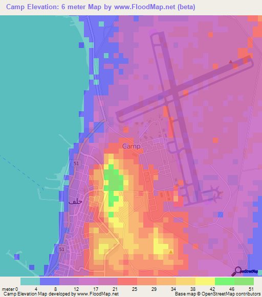 Camp,Oman Elevation Map