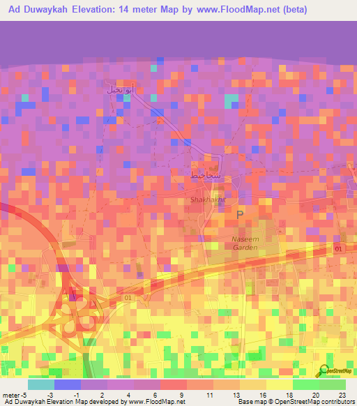 Ad Duwaykah,Oman Elevation Map