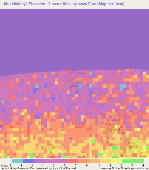 Abu Nukhayl,Oman Elevation Map