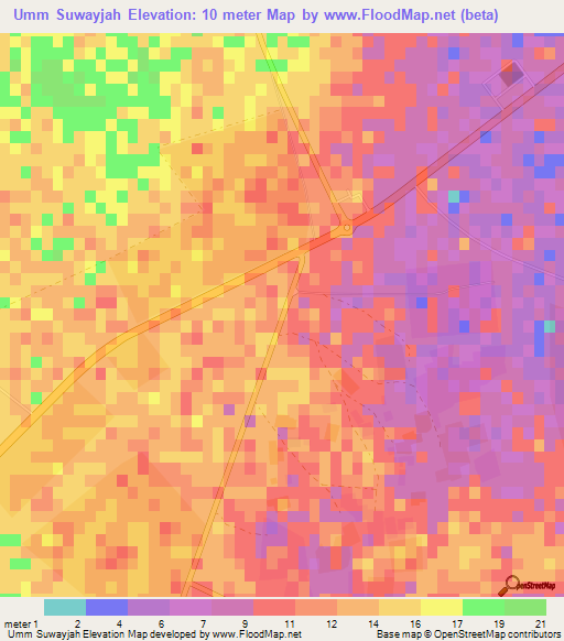 Umm Suwayjah,Qatar Elevation Map