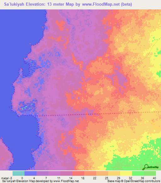 Sa`lukiyah,Qatar Elevation Map