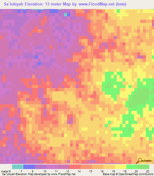 Sa`lukiyah,Qatar Elevation Map