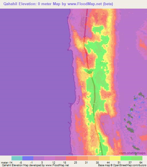 Qahahil,Qatar Elevation Map