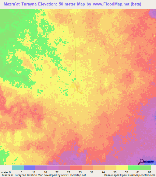 Mazra`at Turayna,Qatar Elevation Map