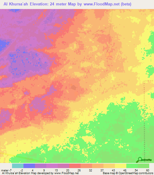 Al Khursa`ah,Qatar Elevation Map