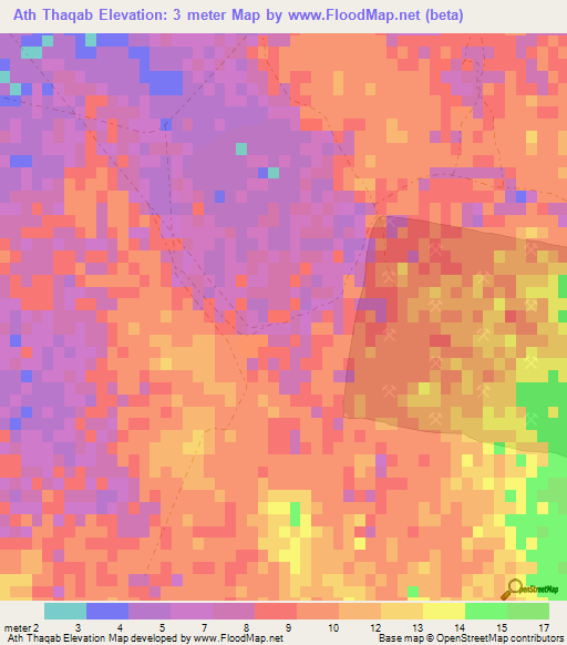 Ath Thaqab,Qatar Elevation Map