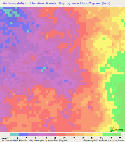 As Suwayhiliyah,Qatar Elevation Map