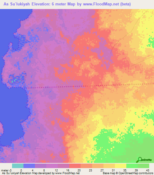 As Su`lukiyah,Qatar Elevation Map