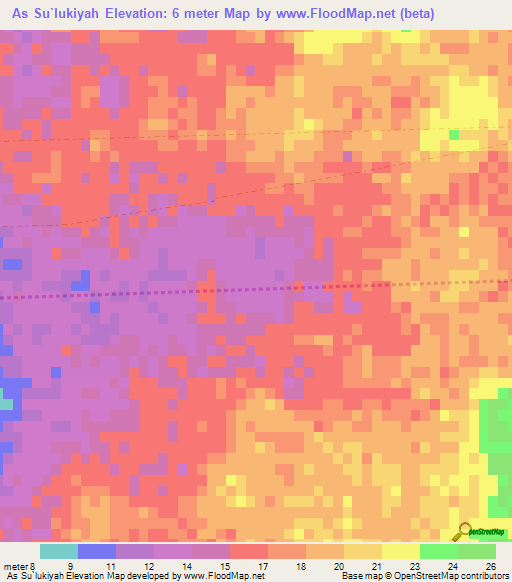 As Su`lukiyah,Qatar Elevation Map