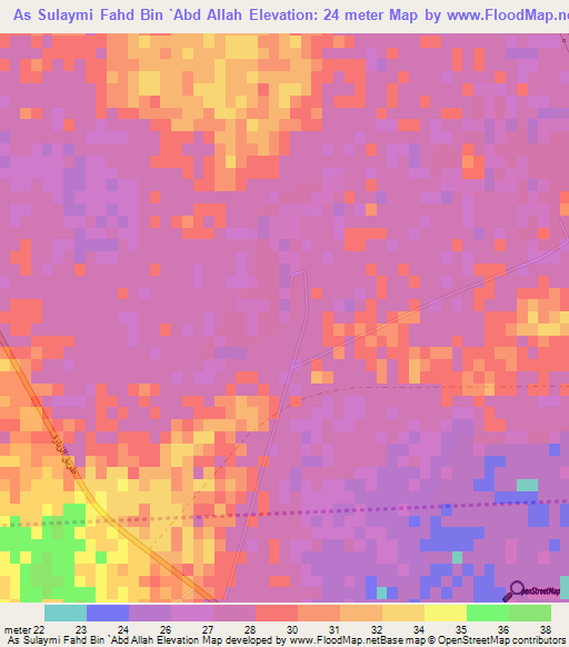 As Sulaymi Fahd Bin `Abd Allah,Qatar Elevation Map