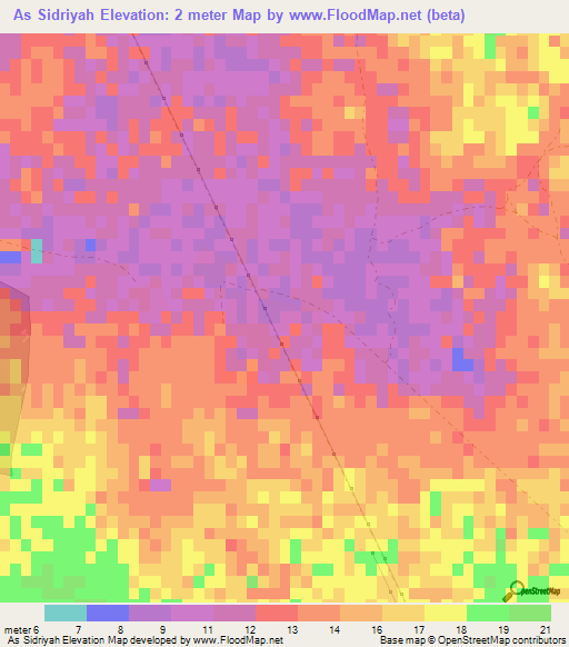 As Sidriyah,Qatar Elevation Map