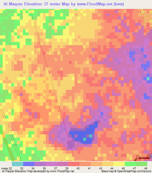 Al Maqran,Qatar Elevation Map