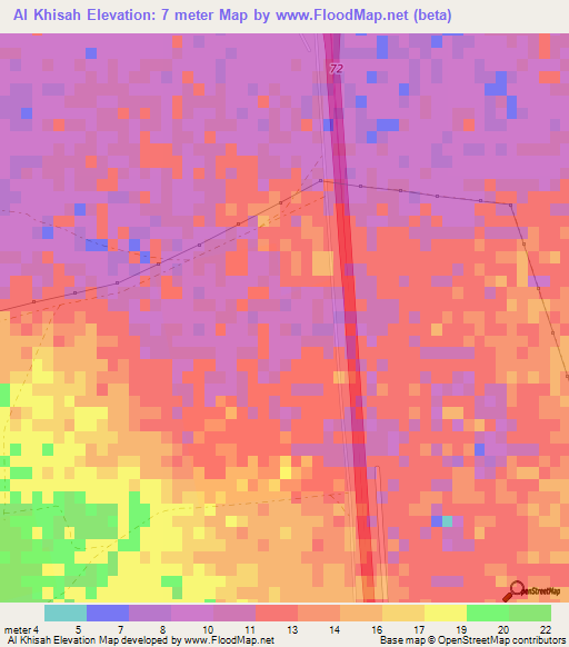 Al Khisah,Qatar Elevation Map