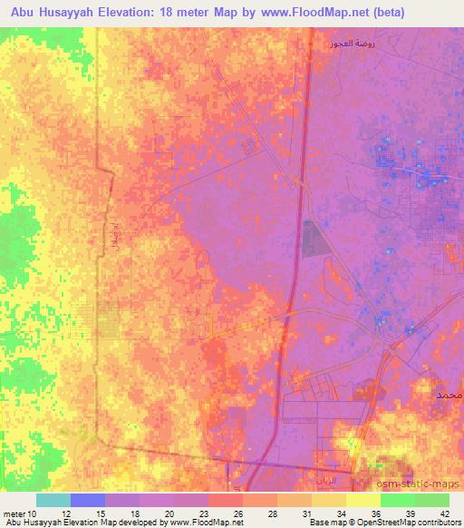 Abu Husayyah,Qatar Elevation Map