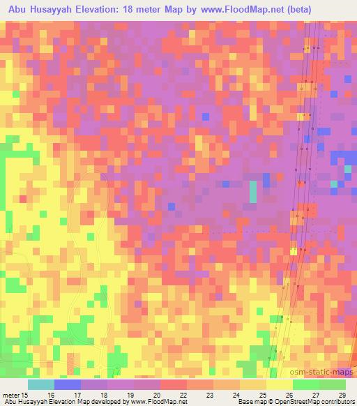 Abu Husayyah,Qatar Elevation Map