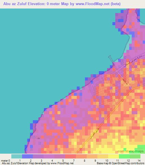 Abu az Zuluf,Qatar Elevation Map