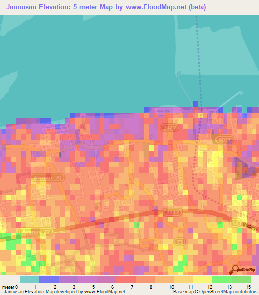 Jannusan,Bahrain Elevation Map