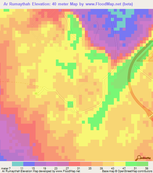 Ar Rumaythah,Bahrain Elevation Map