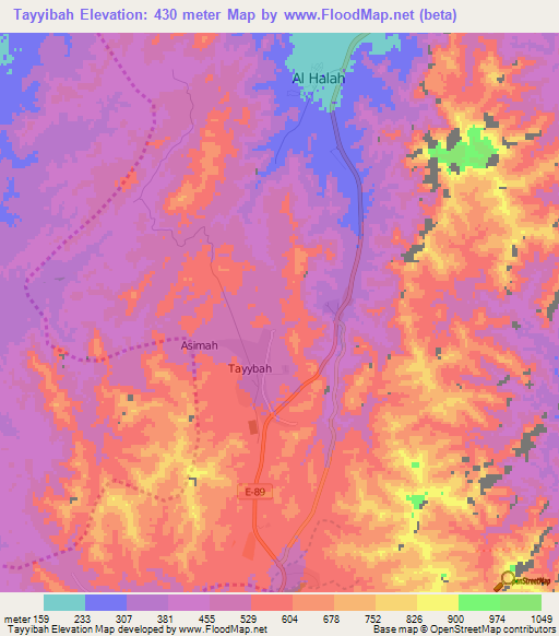 Elevation of Tayyibah,United Arab Emirates Elevation Map, Topography ...