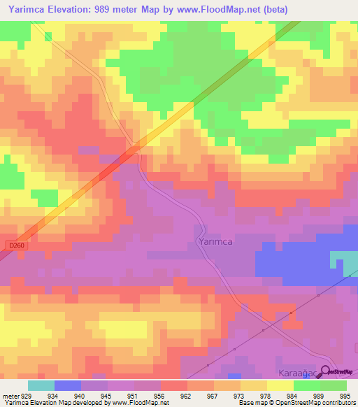 Yarimca,Turkey Elevation Map