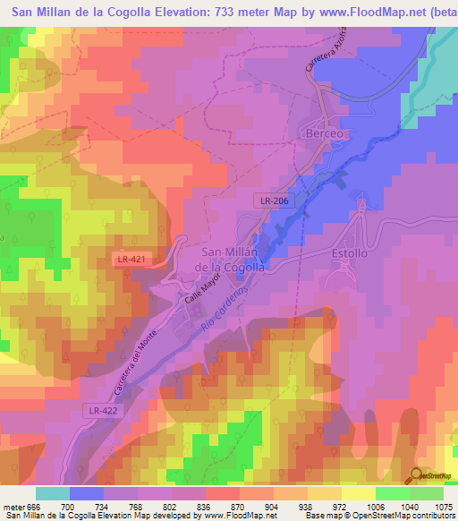 Elevation of San Millan de la Cogolla,Spain Elevation Map, Topography ...