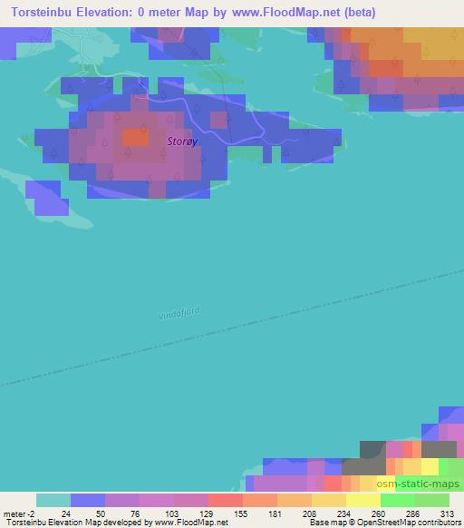 Torsteinbu,Norway Elevation Map