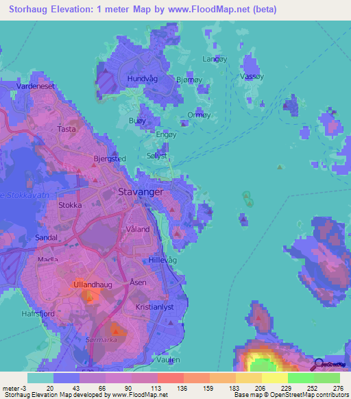 Storhaug,Norway Elevation Map