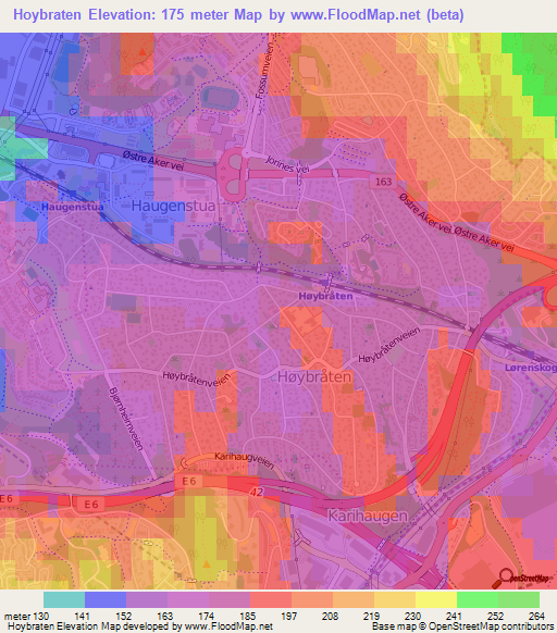 Hoybraten,Norway Elevation Map