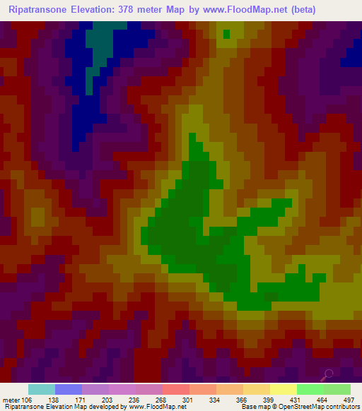 Ripatransone,Italy Elevation Map