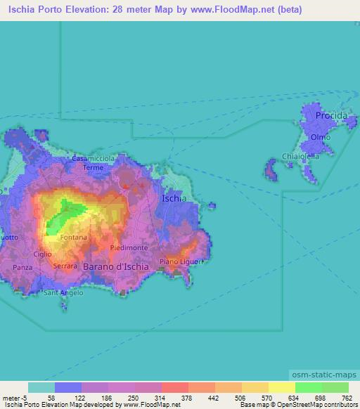 Ischia Porto,Italy Elevation Map