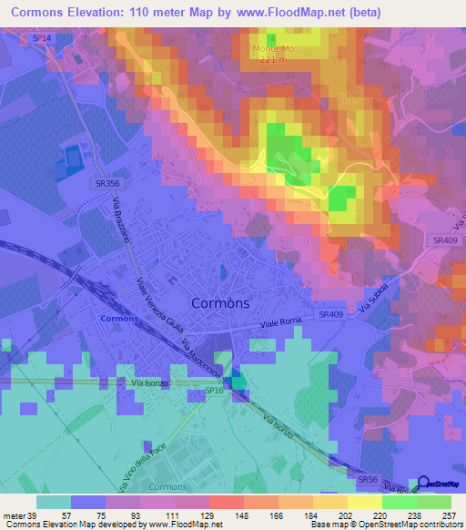 Cormons,Italy Elevation Map