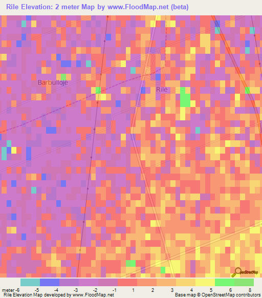 Rile,Albania Elevation Map