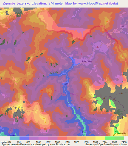 Zgornje Jezersko,Slovenia Elevation Map