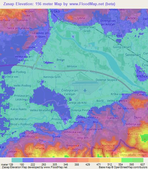 Zasap,Slovenia Elevation Map