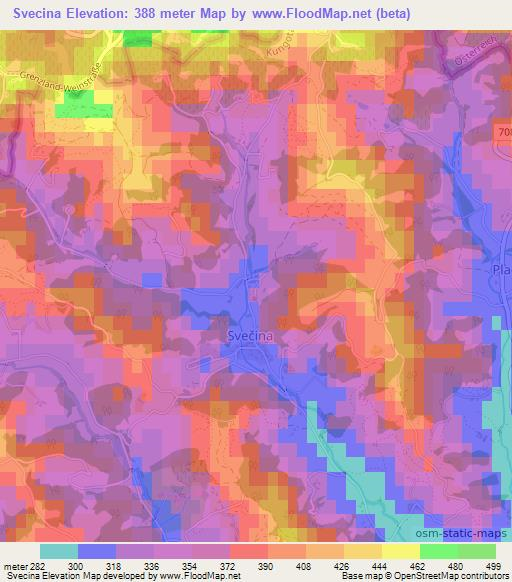 Svecina,Slovenia Elevation Map