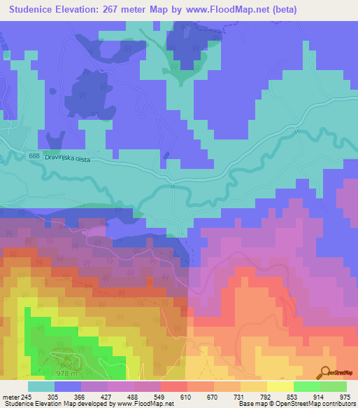 Studenice,Slovenia Elevation Map