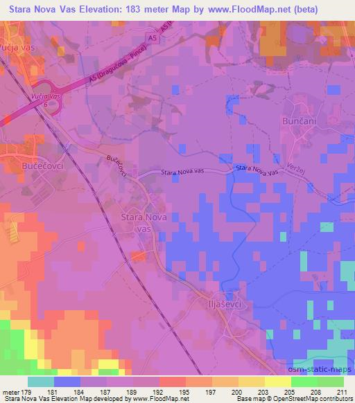 Stara Nova Vas,Slovenia Elevation Map