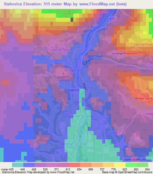 Stahovica,Slovenia Elevation Map