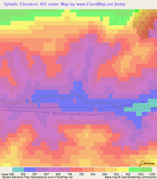 Spitalic,Slovenia Elevation Map