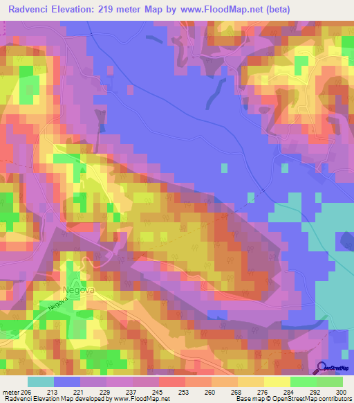 Radvenci,Slovenia Elevation Map