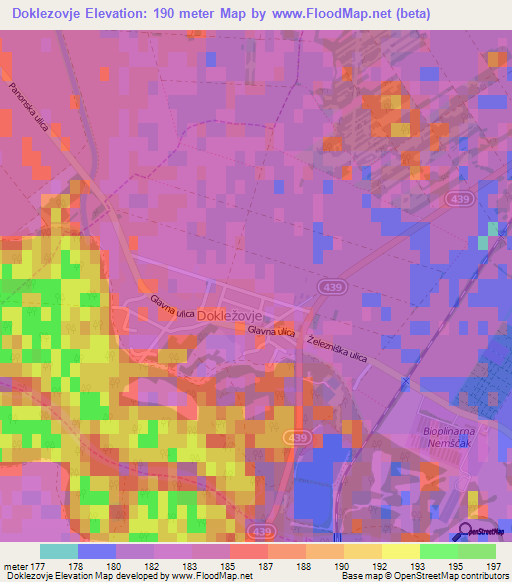 Doklezovje,Slovenia Elevation Map