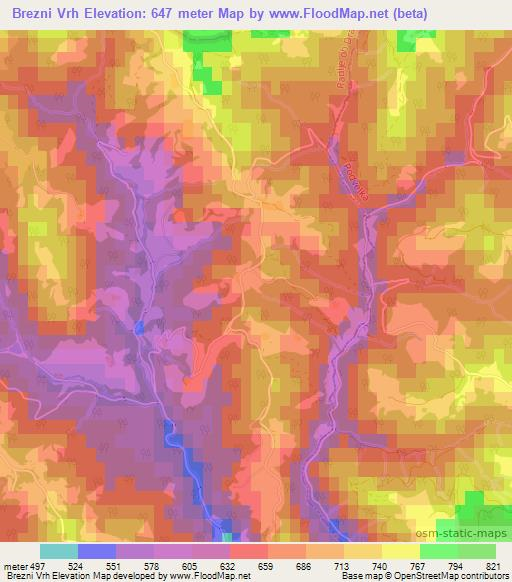 Brezni Vrh,Slovenia Elevation Map