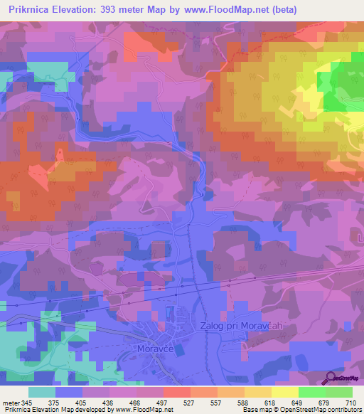 Prikrnica,Slovenia Elevation Map