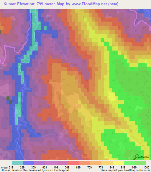 Kumar,Slovenia Elevation Map